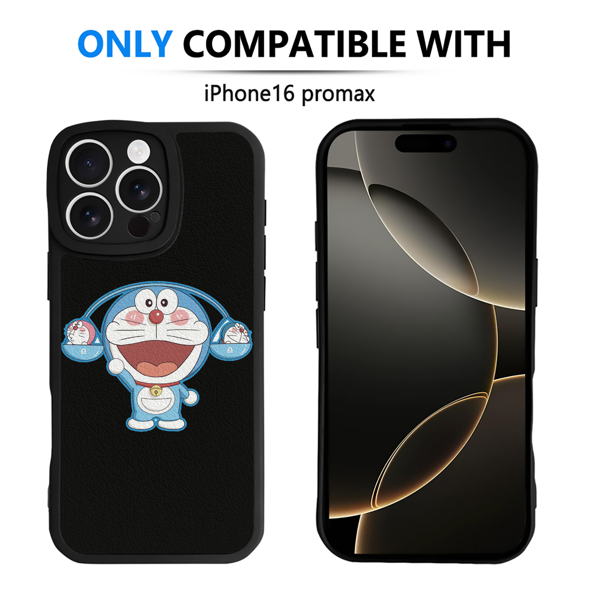 （画像用） ドラえもん Doraemon 【iPhone 16シリーズ対応】シリコンスマホケース（レザー調） 材質：シリコン